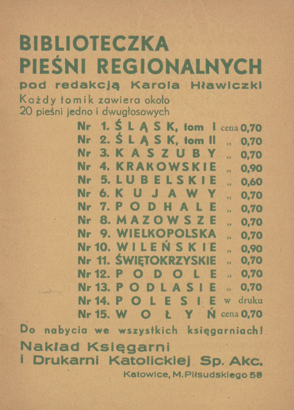 Biblioteczka Pieśni Regionalnych